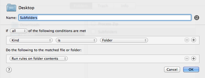 Hazel Subfolders